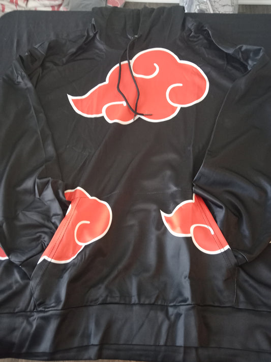 Black and red Naruto pullover hoodie