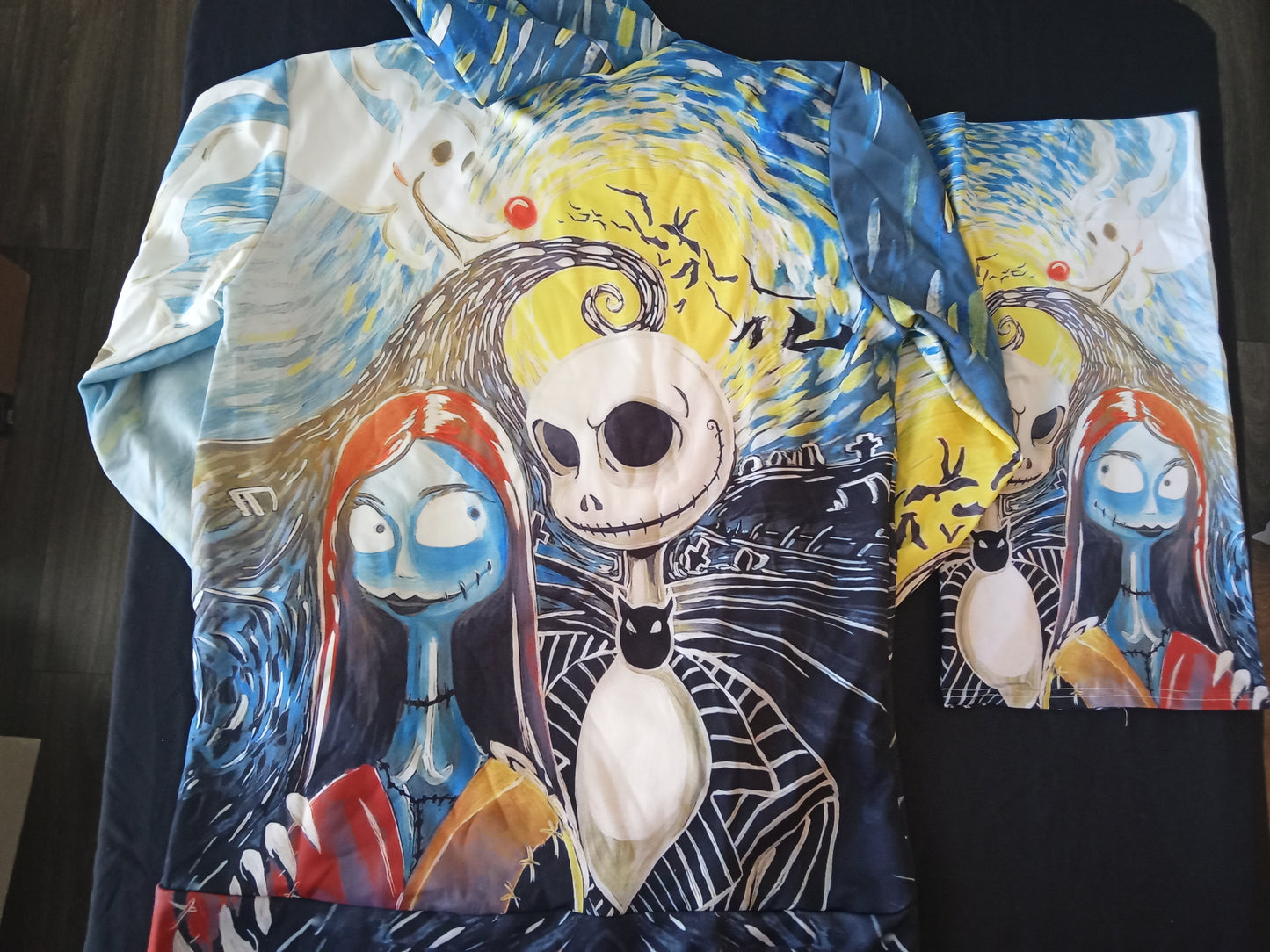 "Nightmare Before Christmas" Adult pullover hoodie with face scarf bandana